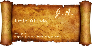 Jurin Alinda névjegykártya